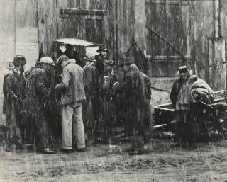 Roman Vishniac - \'Children Of Want And Fear\' (The Notice On The Wall Says Come Celebrate Chanukah.  These Men Are Selling Old Clothes, Kazimierz, Cracow)