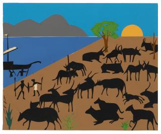 Romare Bearden - Cattle of the Sun God
