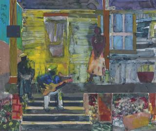 Romare Bearden - Evening Guitar