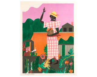 Romare Bearden - Girl In The Garden
