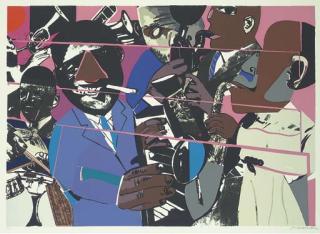 Romare Bearden - Jazz II (Gelburd and Rosenberg 66)