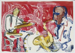 Romare Bearden - Out Chorus (Rhythm Section), from Jazz Series (Gelburd & Rosenberg illus. 22)