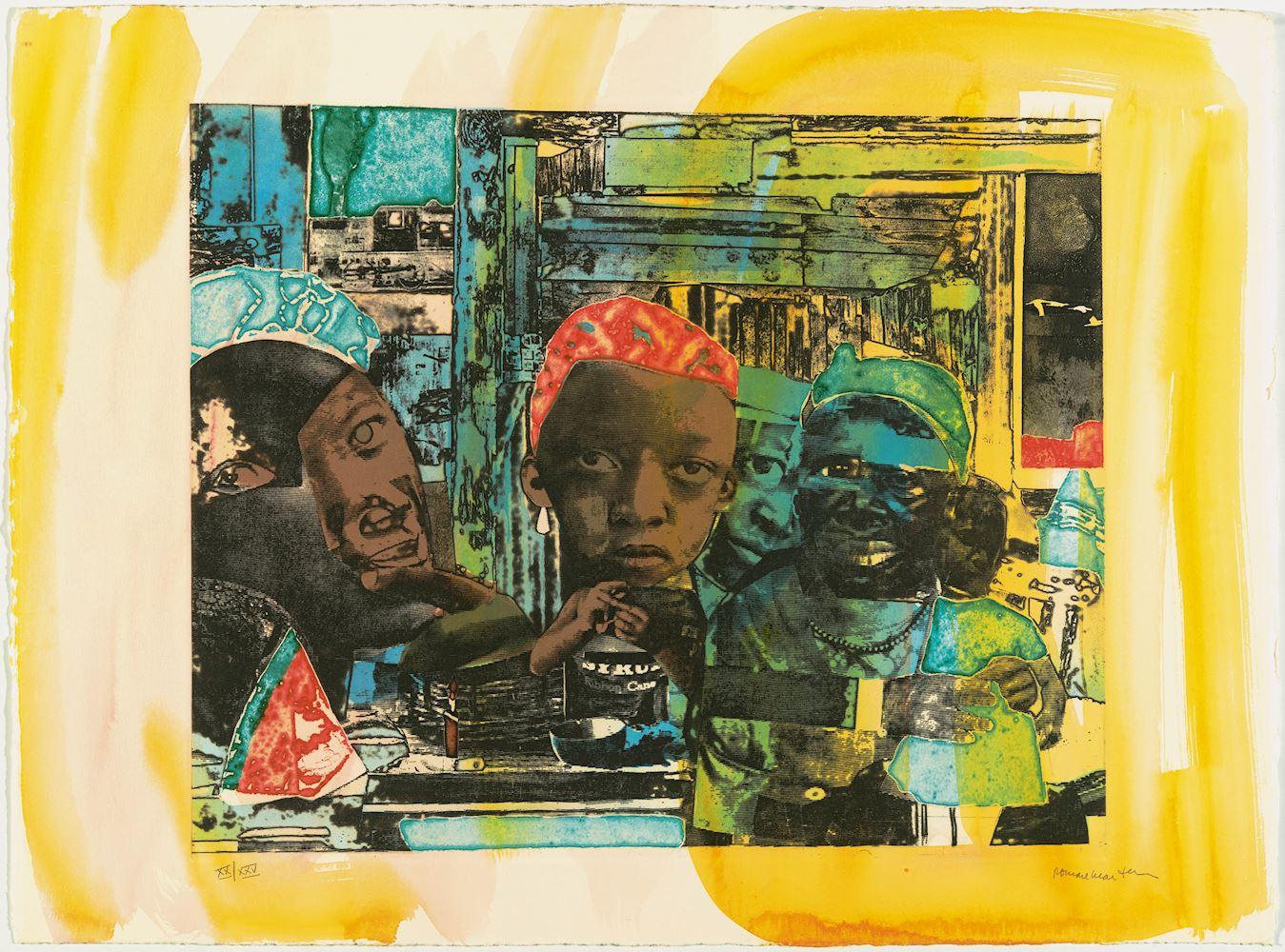 Romare Bearden - The Train. 1974.
