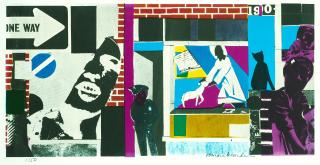 Romare Bearden - Untitled (Street Scene)