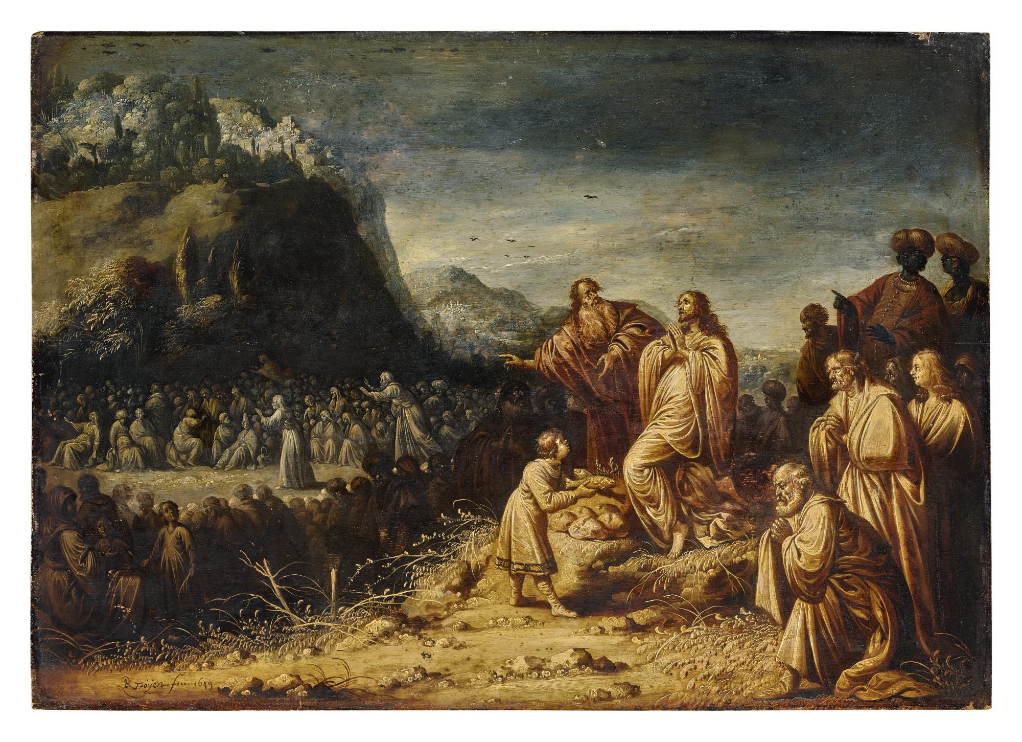 Rombout Van Troyen - Christ Feeding The Multitude