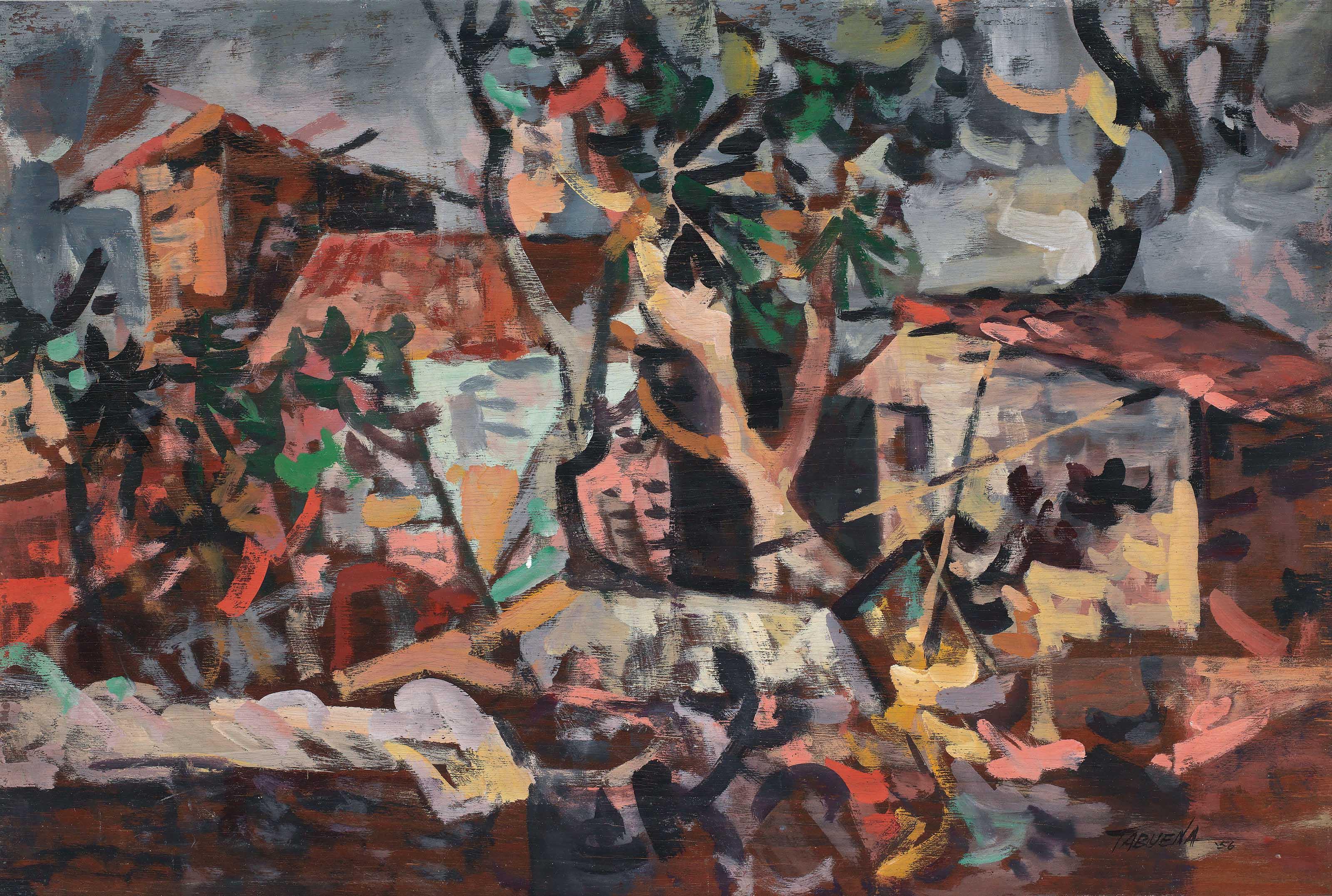 Romeo Tabuena - Landscape With Houses