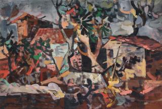 Romeo Tabuena - Landscape With Houses