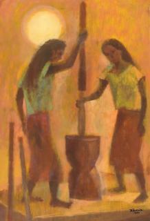 Romeo Tabuena - Pounding Rice