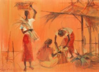 Romeo V. Tabuena - Three Villagers