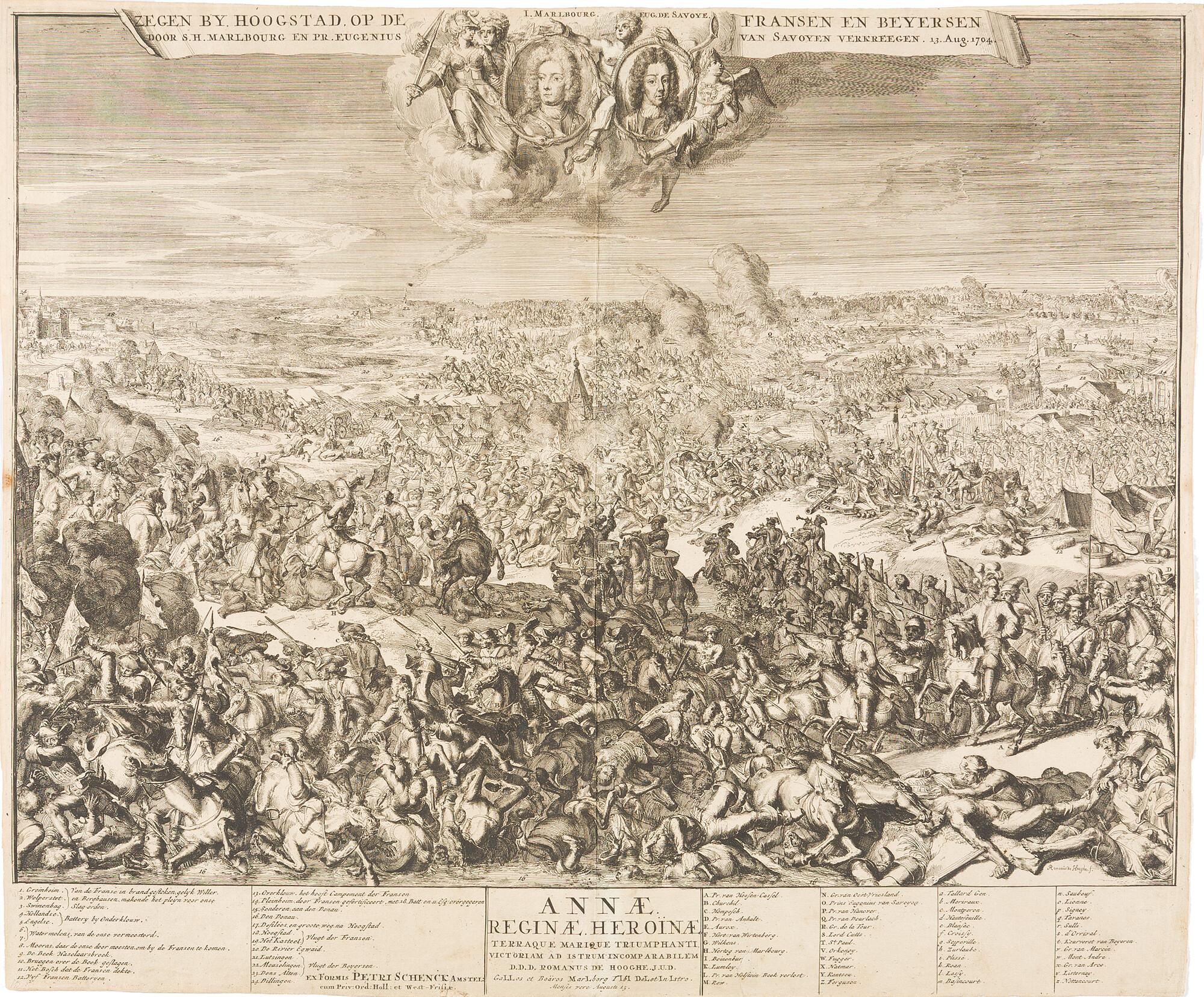 Romeyn de Hooghe - Legen by Hoogstad op de Fransen en Beyersen (2. Schlacht bei