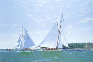 Ron Charles Mitchell - \'Fife Cutters off the Royal Yacht Squadron\'