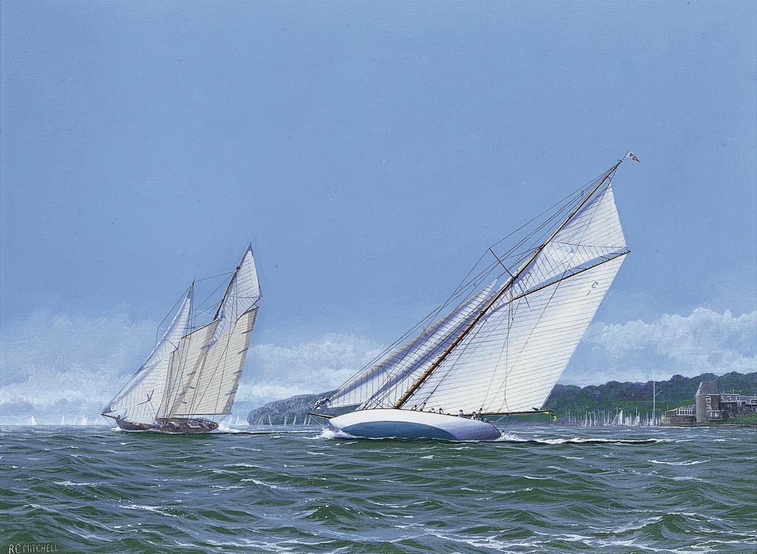 Ron Charles Mitchell - Mariquita and Mariette racing off the Royal Yacht Squadron, Cowes Classic Regatta, 2008
