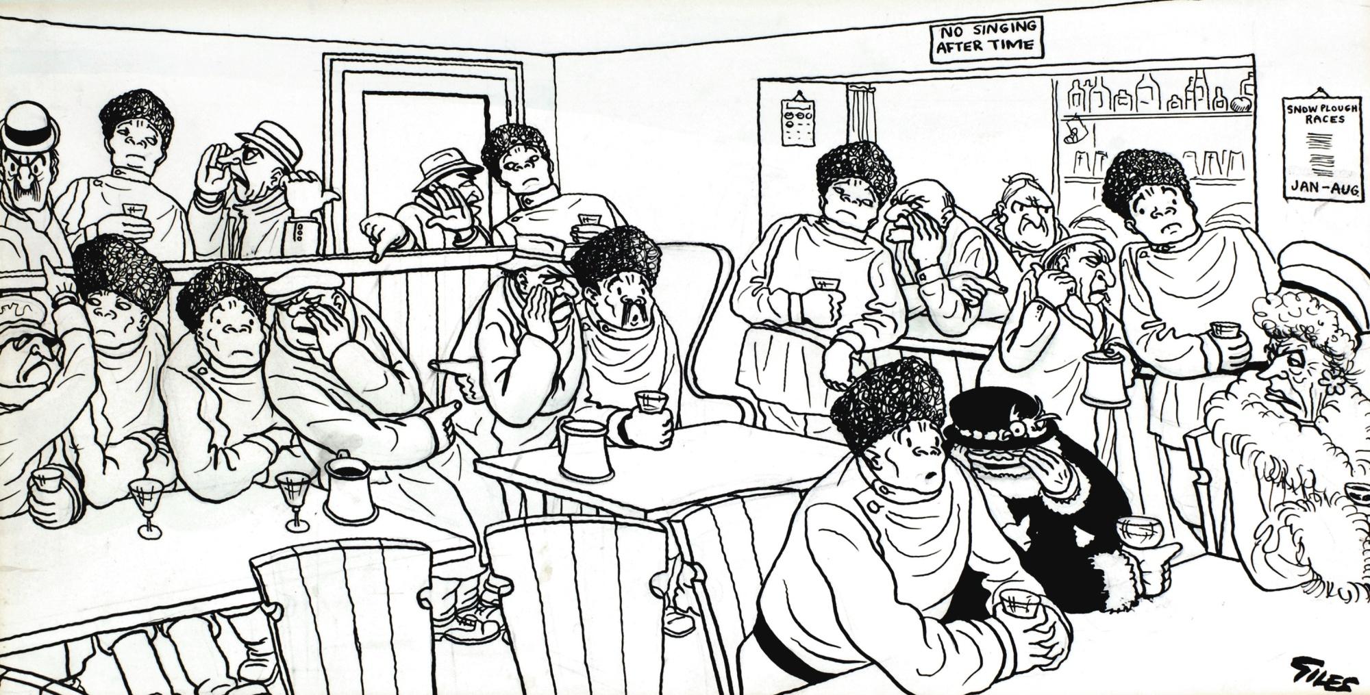 Ronald Carl Giles - Daily Express Comment: “In Half An Hour In A Country Pub The Russians Would Learn Far More About The British Than In All The Museums And Trading Centres In The Land.” “I\'Ll Say They Would.”