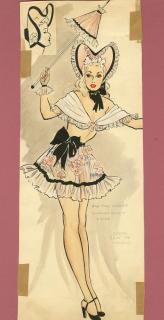 Ronald Cobb - Two original costume designs for Murray\'s Cabaret Club showgirls from \'Spring Rain No.\'
