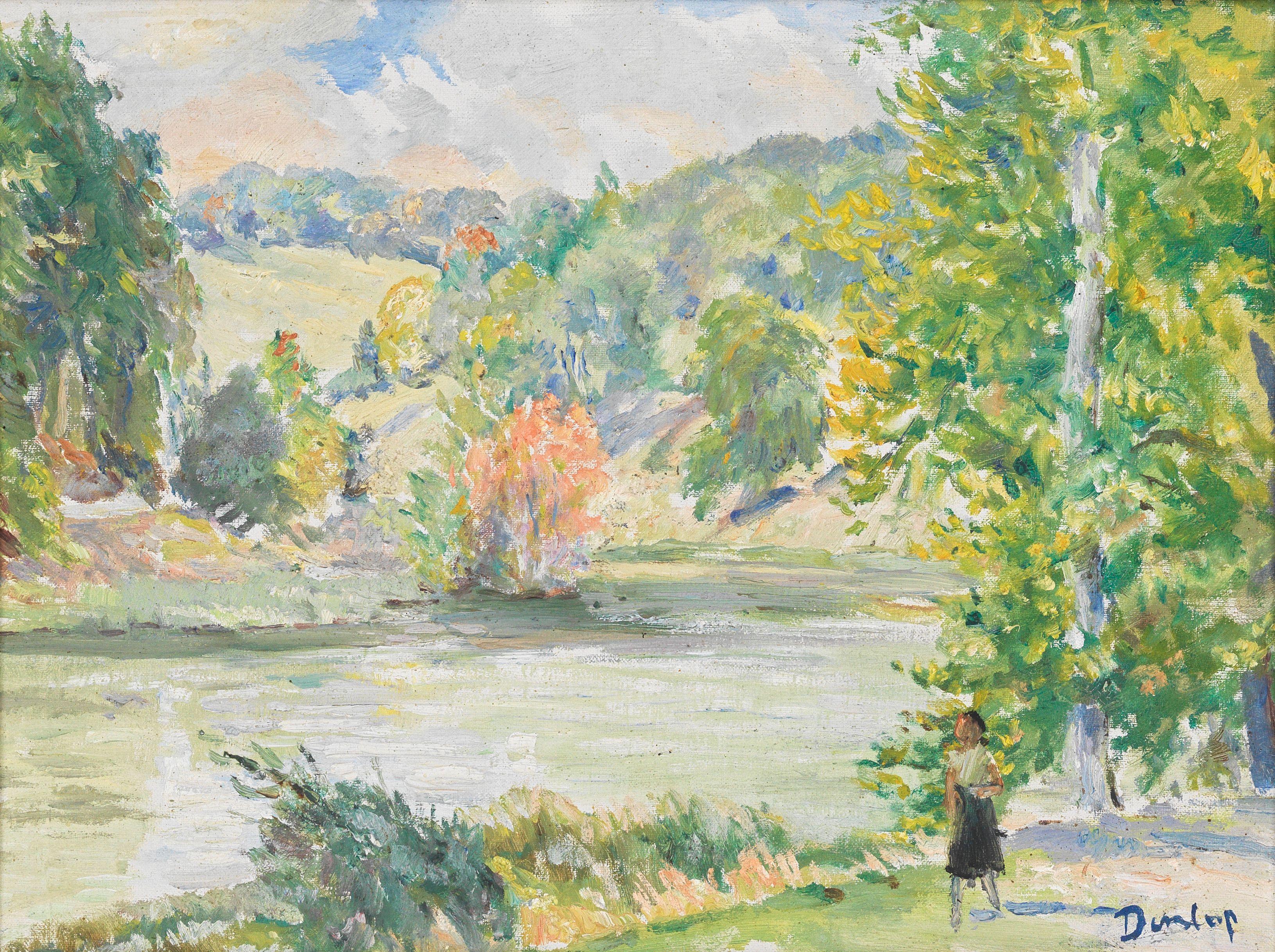 Ronald Ossory Dunlop R.A., R.B.A. - A stroll along the riverbank