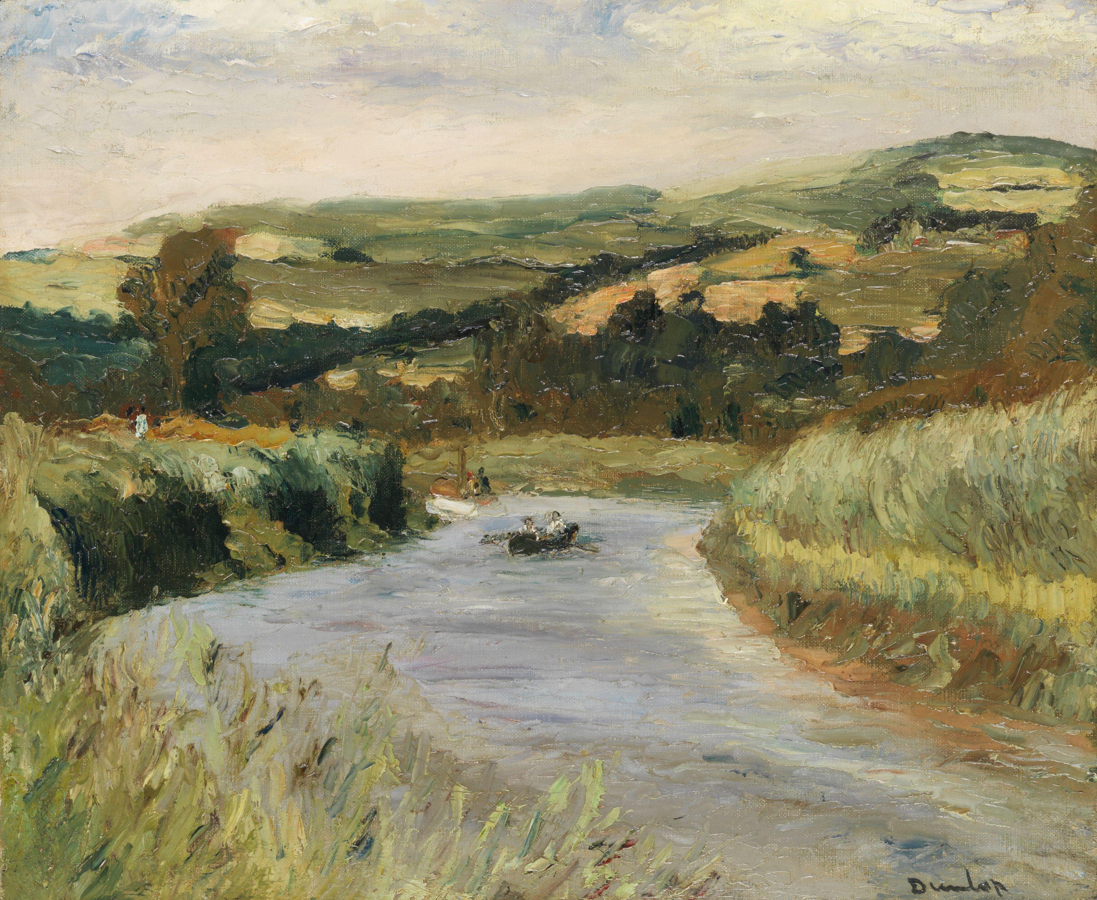 Ronald Ossory Dunlop R.A., R.B.A. - Boats on the Avon