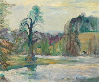 Ronald Ossory Dunlop R.A., R.B.A. - March Day, Petworth Park