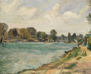 Ronald Ossory Dunlop R.A., R.B.A. - The Thames at Walton
