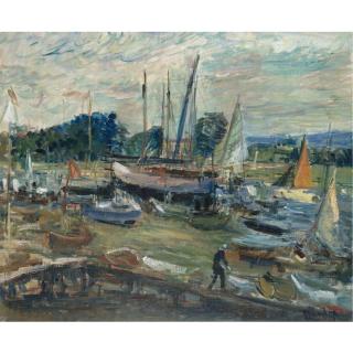 Ronald Ossory Dunlop, R.A. - Boats Galore, Ichenor
