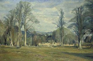Ronald Ossory Dunlop, R.A. - Elms in spring