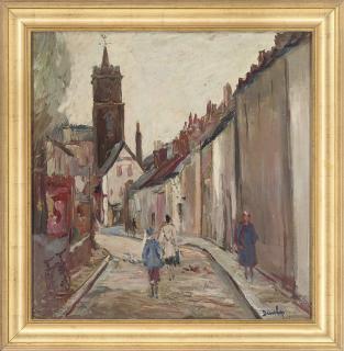 Ronald Ossory Dunlop, R.A. - Figures in a quiet street