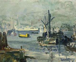Ronald Ossory Dunlop, R.A. - Portsmouth Harbour