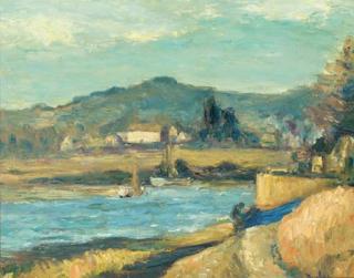 Ronald Ossory Dunlop, R.A. - River landscape