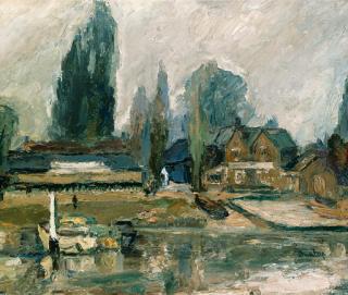Ronald Ossory Dunlop, R.A. - The Ferry at Weybridge