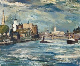 Ronald Ossory Dunlop, R.A. - The Thames, Vauxhall Bridge