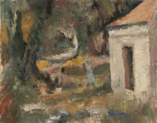 Ronald Ossory Dunlop, R.A. - Two Figures Under A Tree