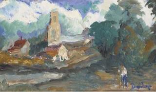 Ronald Ossory Dunlop, R.A. - Village Scene