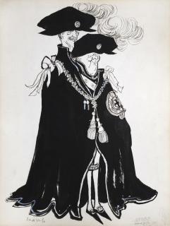 Ronald Searle - ‘Eden And Churchill Gartered’