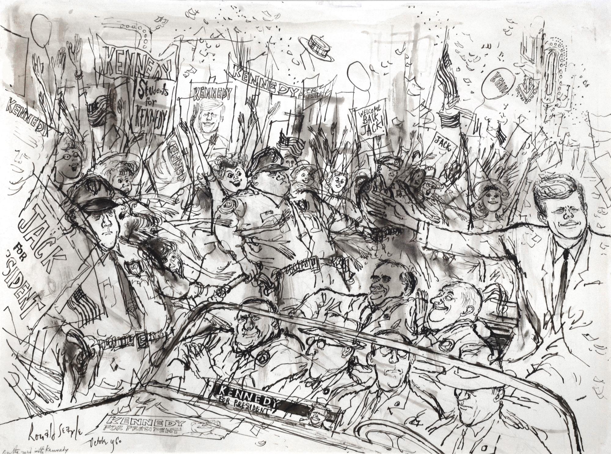 Ronald Searle - ‘On The Road With Kennedy’