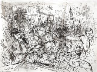 Ronald Searle - ‘On The Road With Kennedy’