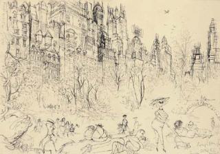 Ronald William Fordham Searle - A lazy day, Central Park, New York