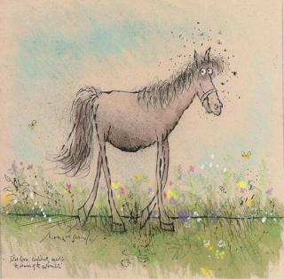 Ronald William Fordham Searle - Idiot Horse Confidently Awaiting The Demise of The Automobile\'