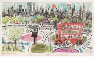 Ronald William Fordham Searle - Jacket Cover Design For Shell Holiday Guide To London