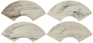 Rong Zuchun - Landscapes Fan Collection