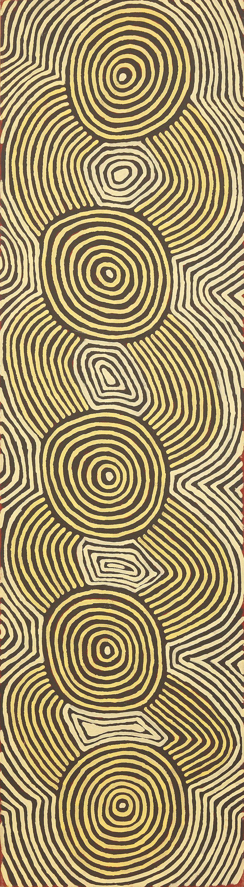 Ronnie Tjampitjinpa - Untitled (Body paint designs associated with the Water Dreaming at Kalipinypa), 1999