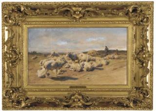 Rosa Bonheur - A shepherd with his flock of sheep