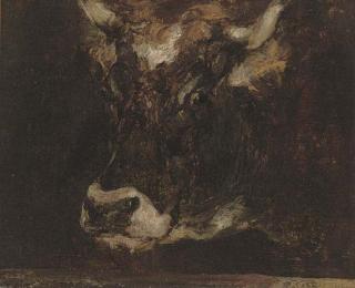 Rosa Bonheur - A study of a cow\'s head