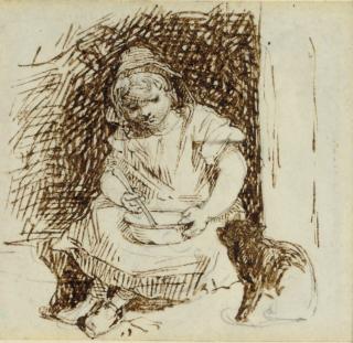 Rosa Bonheur - Enfant Et Le Chat: Girl With A Cat