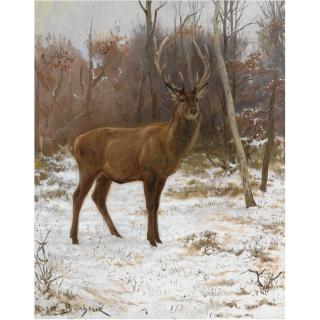 Rosa Bonheur - French Cerf À Dix Cors Aux Aguets (A Stag With Ten Tynes, On The Watch)