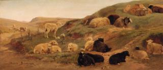 Rosa Bonheur - Sheep in summer pastures