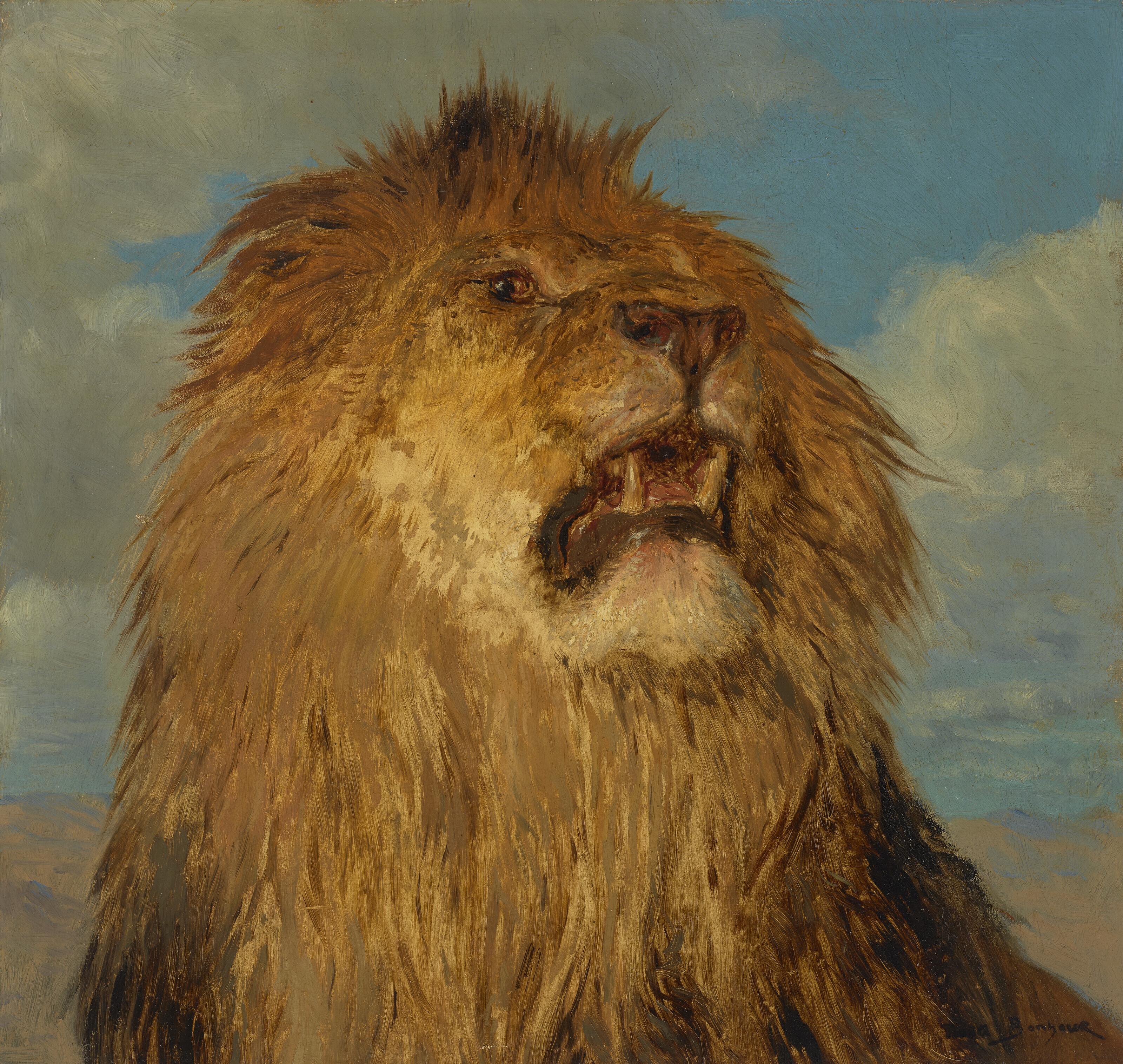 Rosa Bonheur - Tête de lion relevée