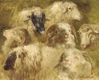 Rosa Bonheur - Têtes de moutons et béliers