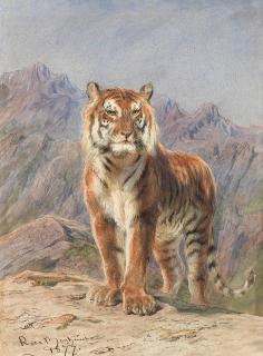 Rosa Bonheur - Tiger In A Mountain Landscape