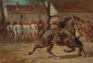 Rosa Bonheur - Trotting a horse