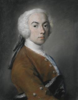 Rosalba Carriera - Portrait Of A Gentleman, Half Length, His Hat Beneath His Arm