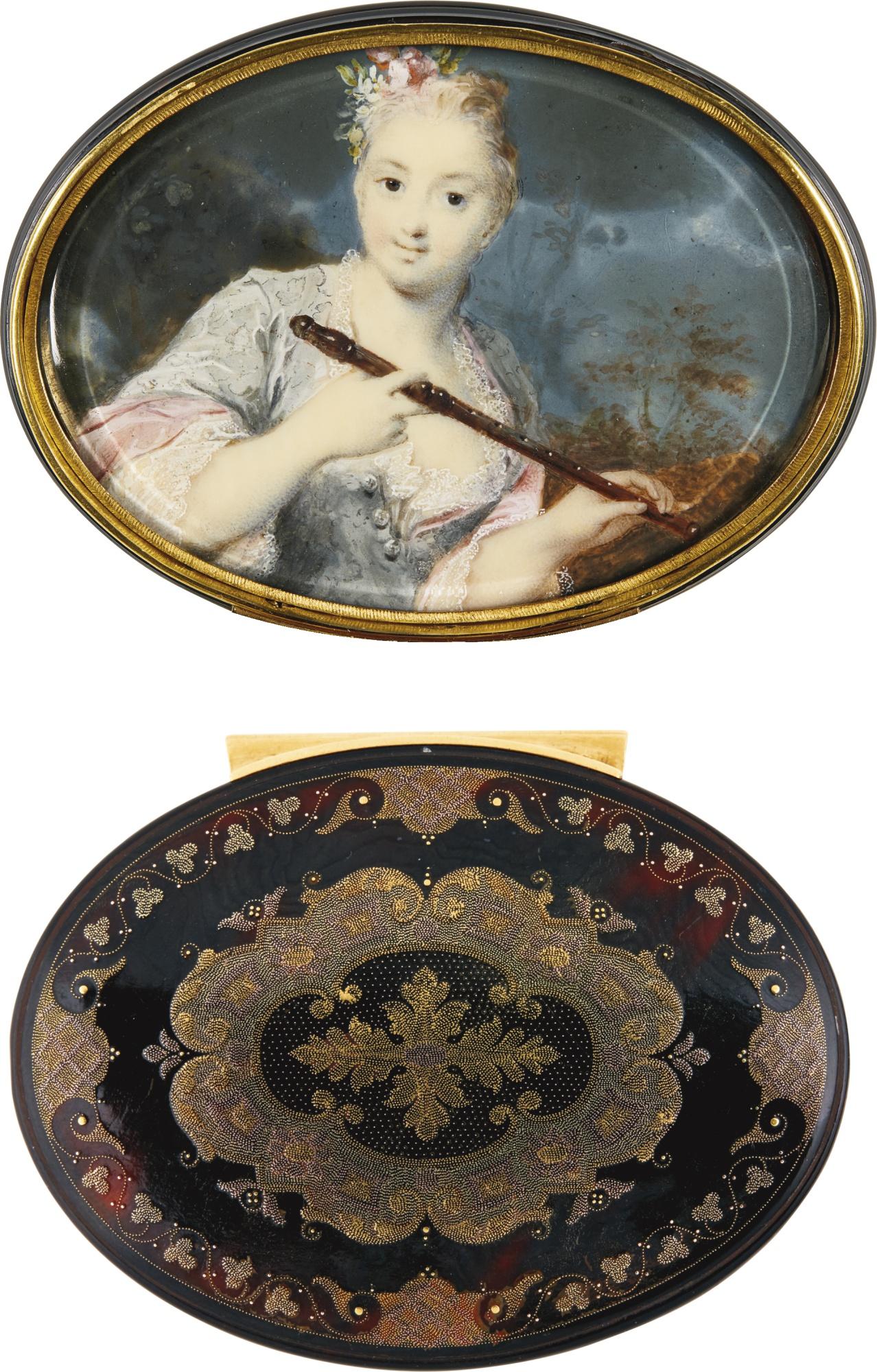 Rosalba Carriera - Portrait Of A Lady Holding A Flute, Circa 1715